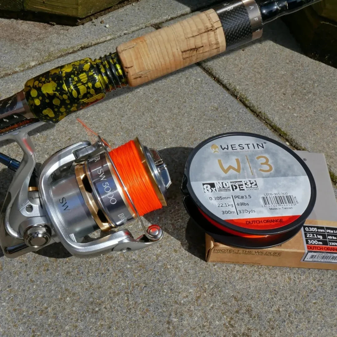 Westin W3 8 Strand Braid Dutch Orange Lure Fishing Line – 135m Pike Perch Zander