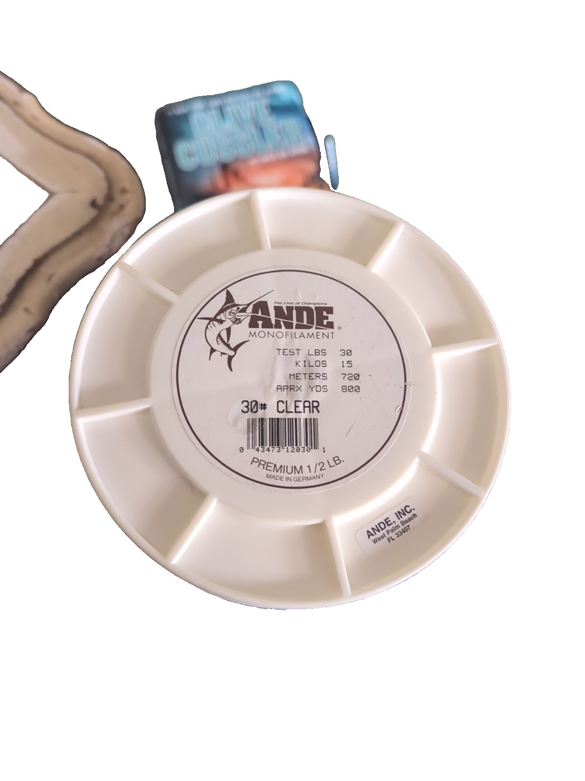 Ande Clear Monofilament Mono Line Premium Spool #20 1350 Yd White New Coil
