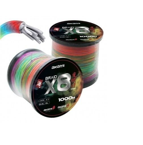 AKAMI YOAKE Multicolor X8 X-Braid Line 1000m PE 2.5 – 7.0