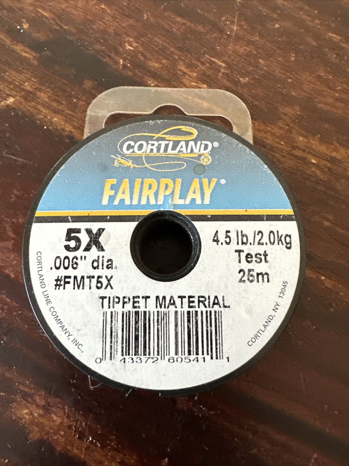 Cortland Fairplay Tippet Test 25m 5X 4.5lb Clear #FMT5X flyfishing line