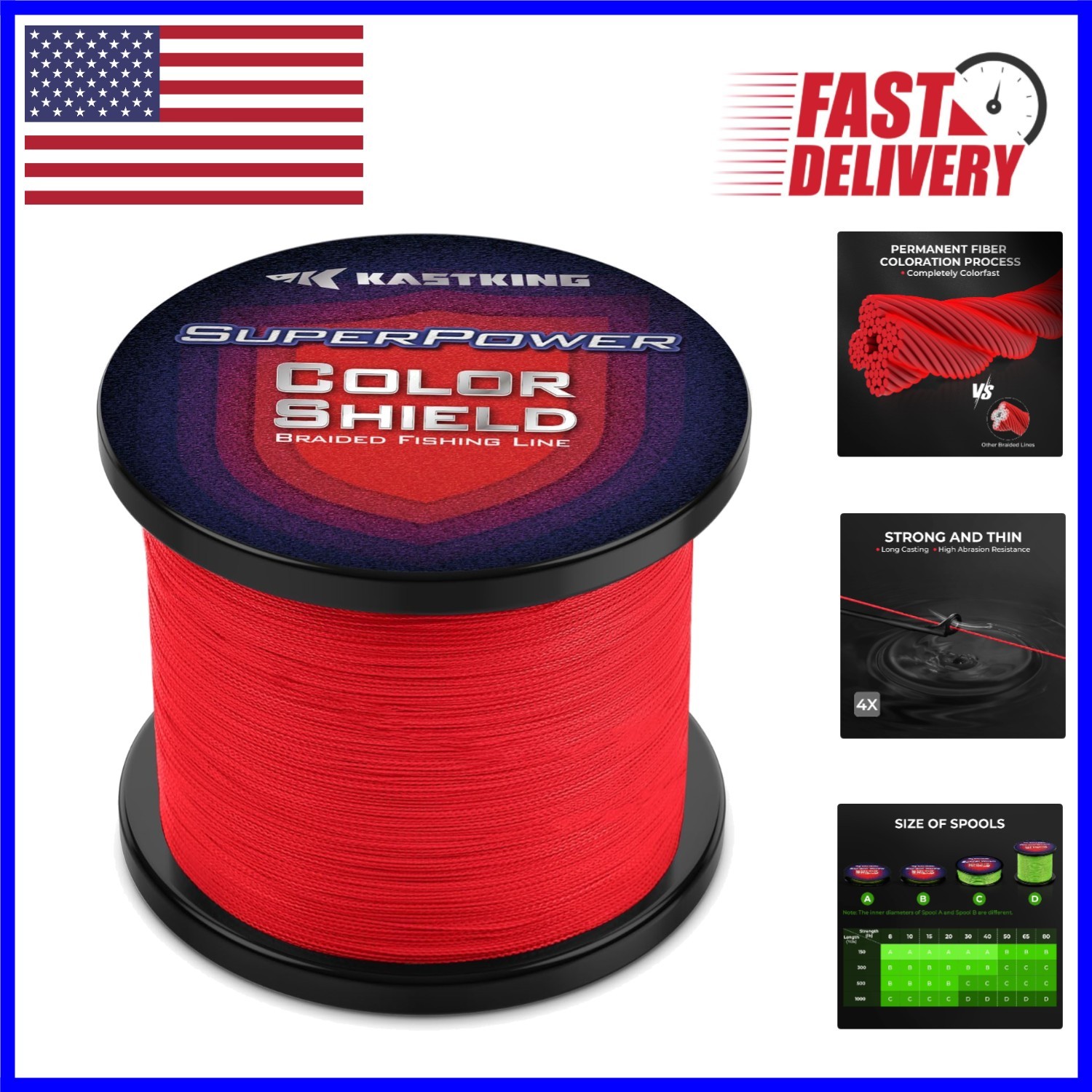 Ultra-Durable 20lb 300Yds Superpower Braided Fishing Line with Colorfast Design