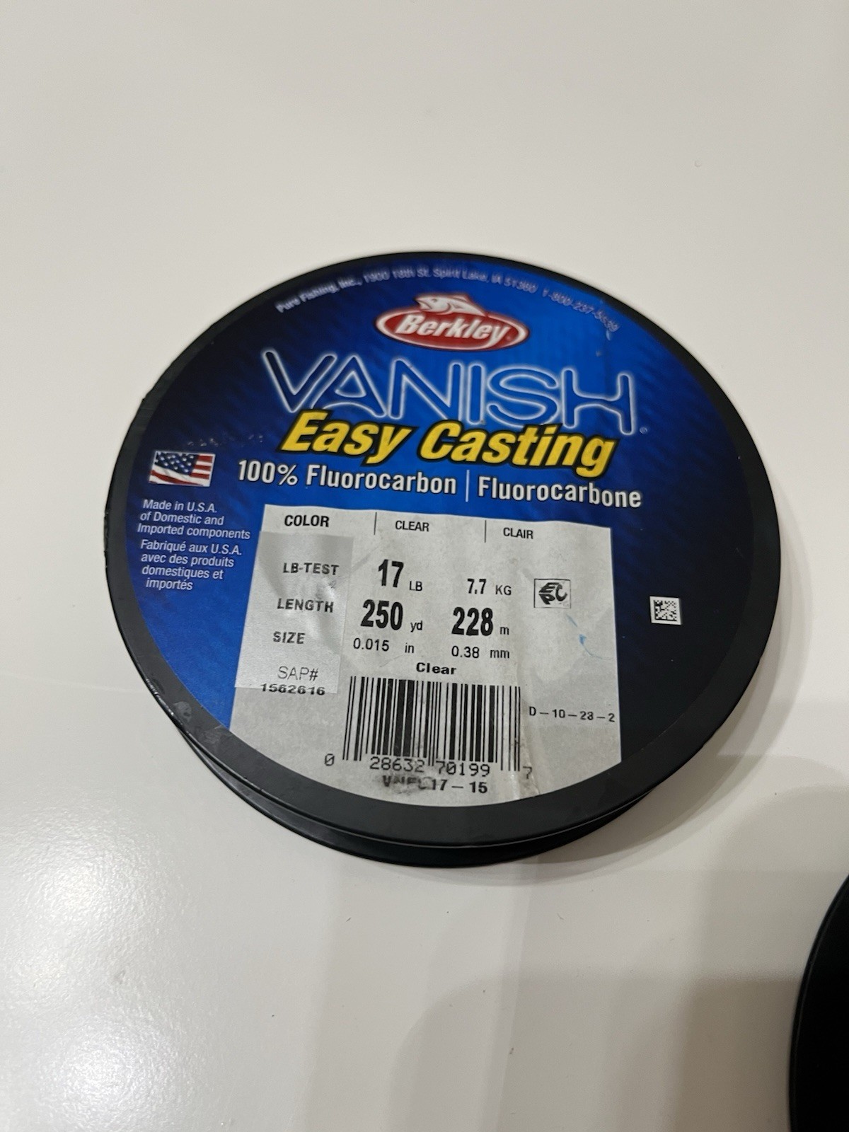 Berkley Vanish Fluorocarbon & SpiderWire Stealth Braid Fishing Line Lot 3 Spools
