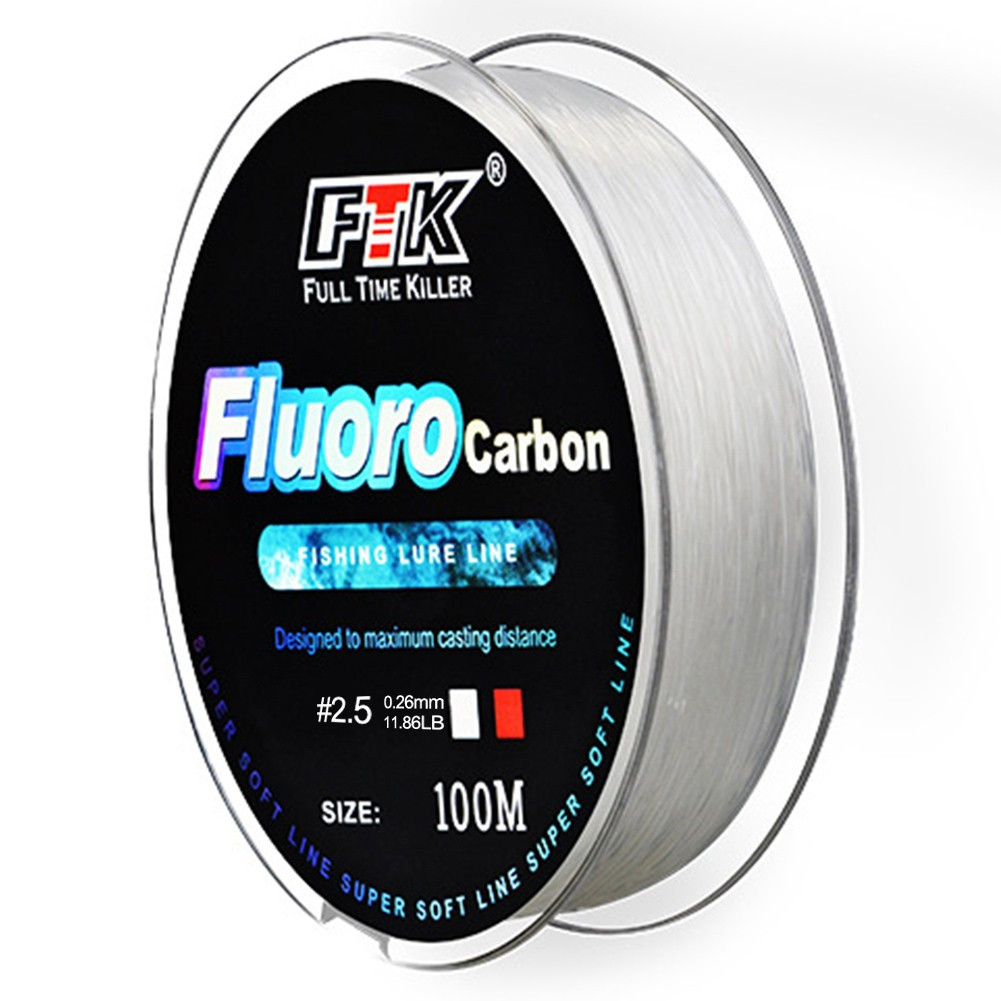 Exceptional Handling Transparent Fishing Line 100m Fluorocarbon Leader