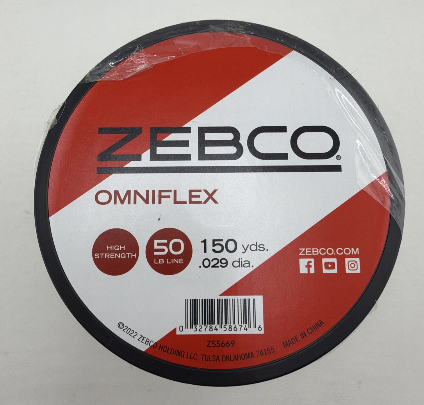 Zebco Omniflex 50 lb Monofilament Fishing Line 150 Yds Clear Spool USA. New