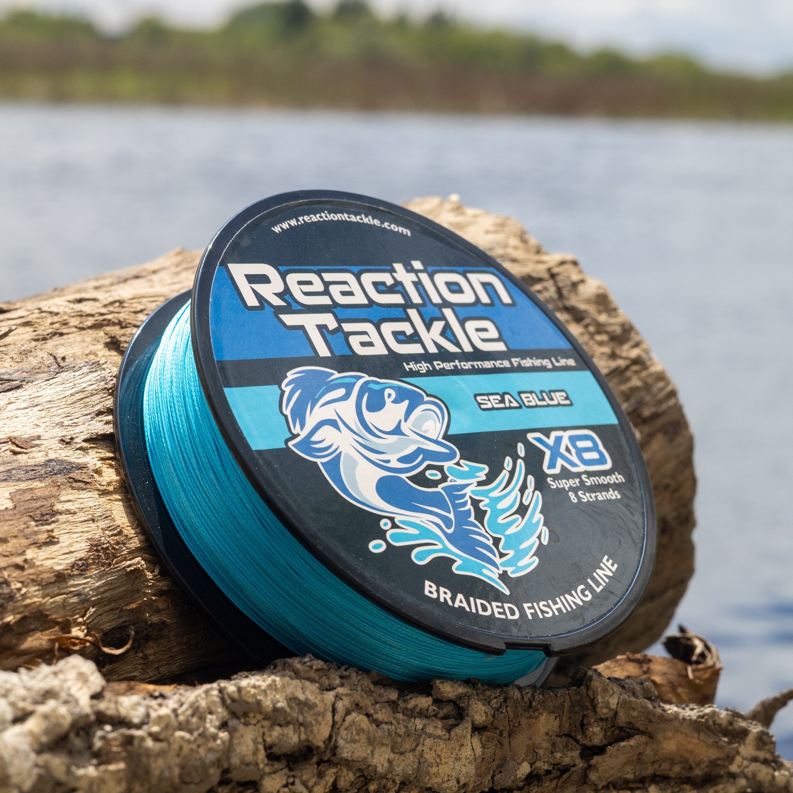 Reaction Tackle High Braided Fishing Line / Braid – Sea Blue 4 and 8 Strand