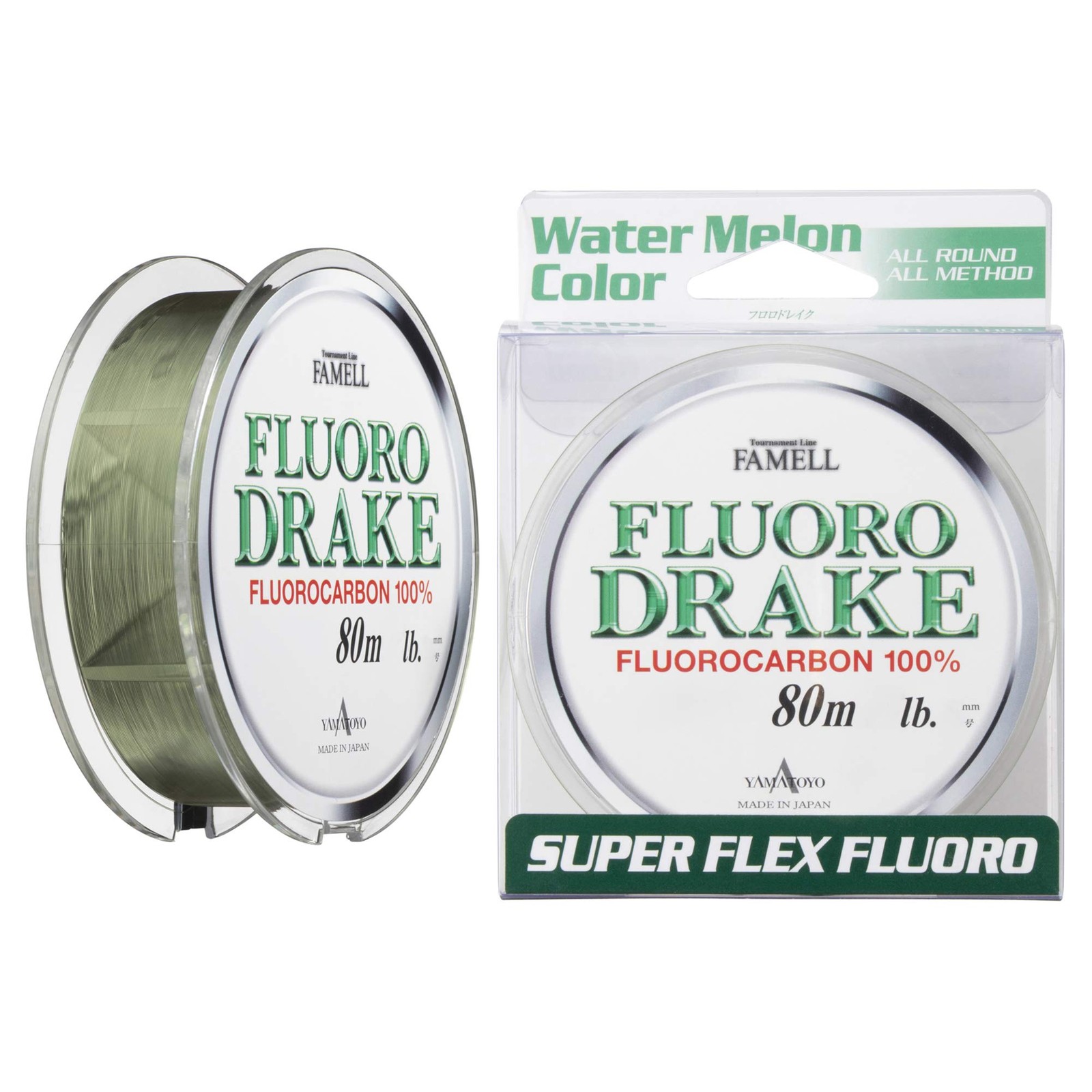 YAMATOYO Fluoro Drake Line 80m Watermelon 1.5