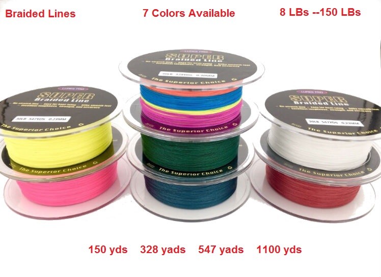 Lures Pro Fishing PE 4 braided Spectra Fishing Line 8 10 15 20 30 40 50 lb 60 7