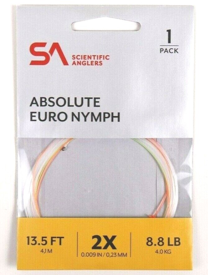 Scientific Anglers Absolute Euro Nymph Leader – All Sizes – FREE SHIPPING