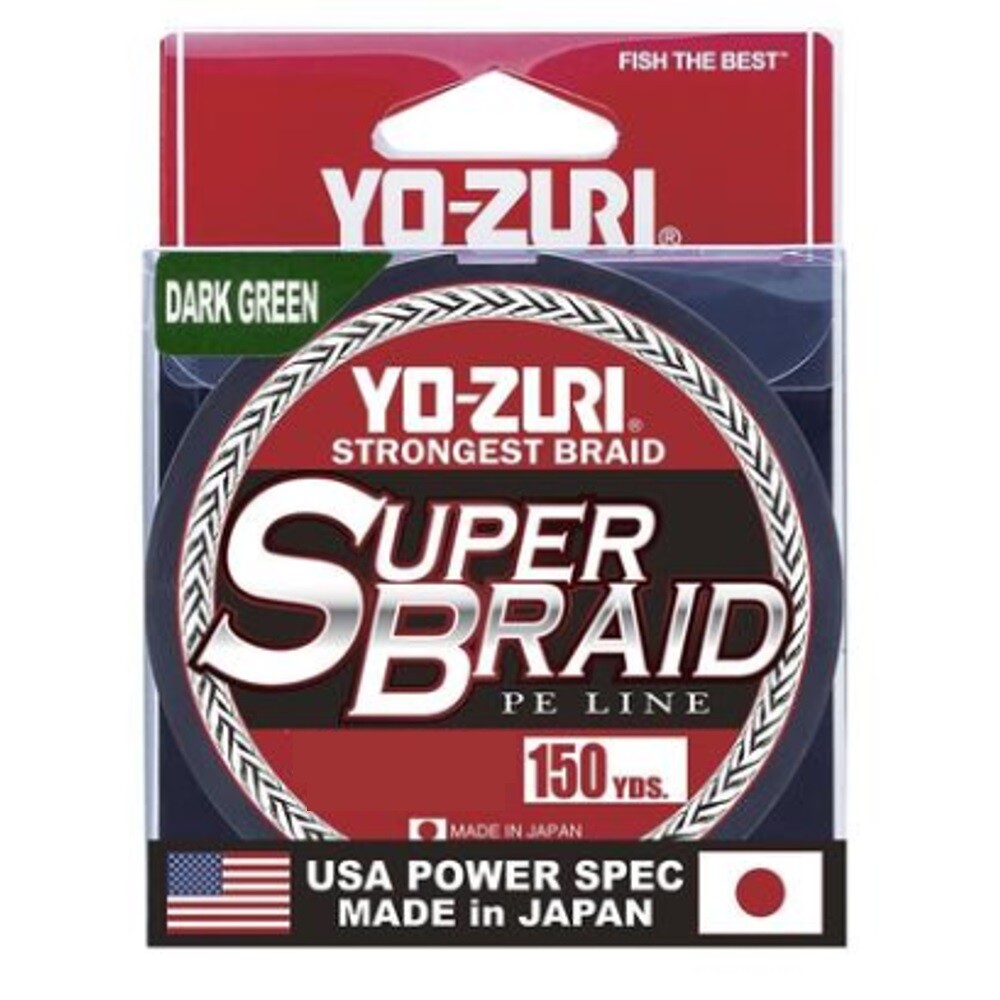 Yo-Zuri Super Braid Fishing Line~Yellow, Dark Green~150yds~FREE Shipping