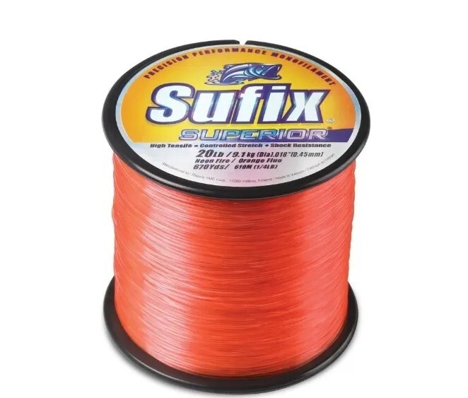 Sufix Superior 20 lb Neon Fire 670 Yds 636-120