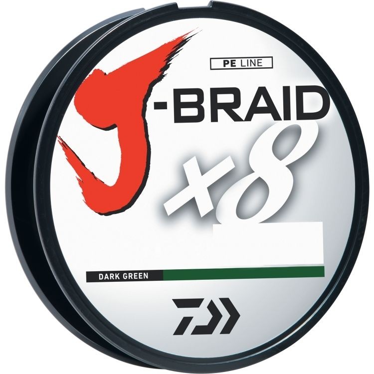 Daiwa J-Braid 8 Strand Braided Line (150m/300m/1500m, Green/Chartreuse/Multi)