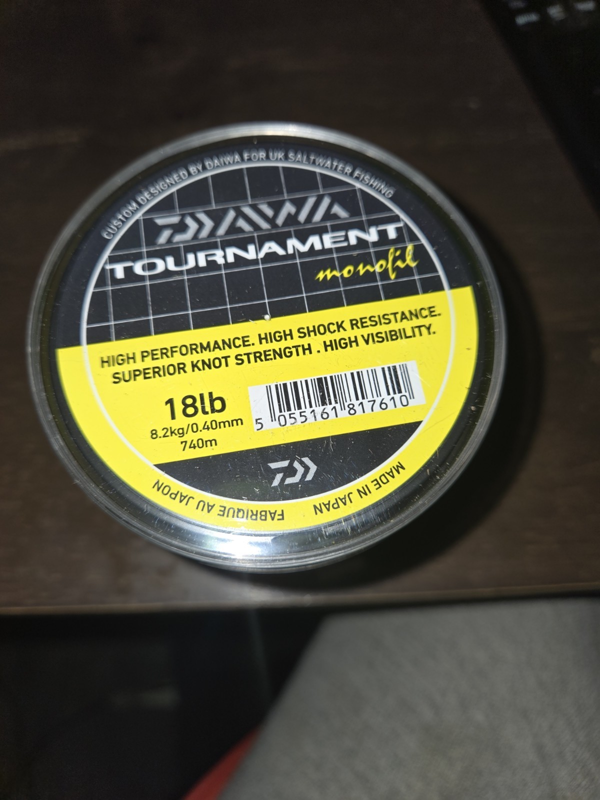 New 18lb Daiwa Tournament Monofil Yellow