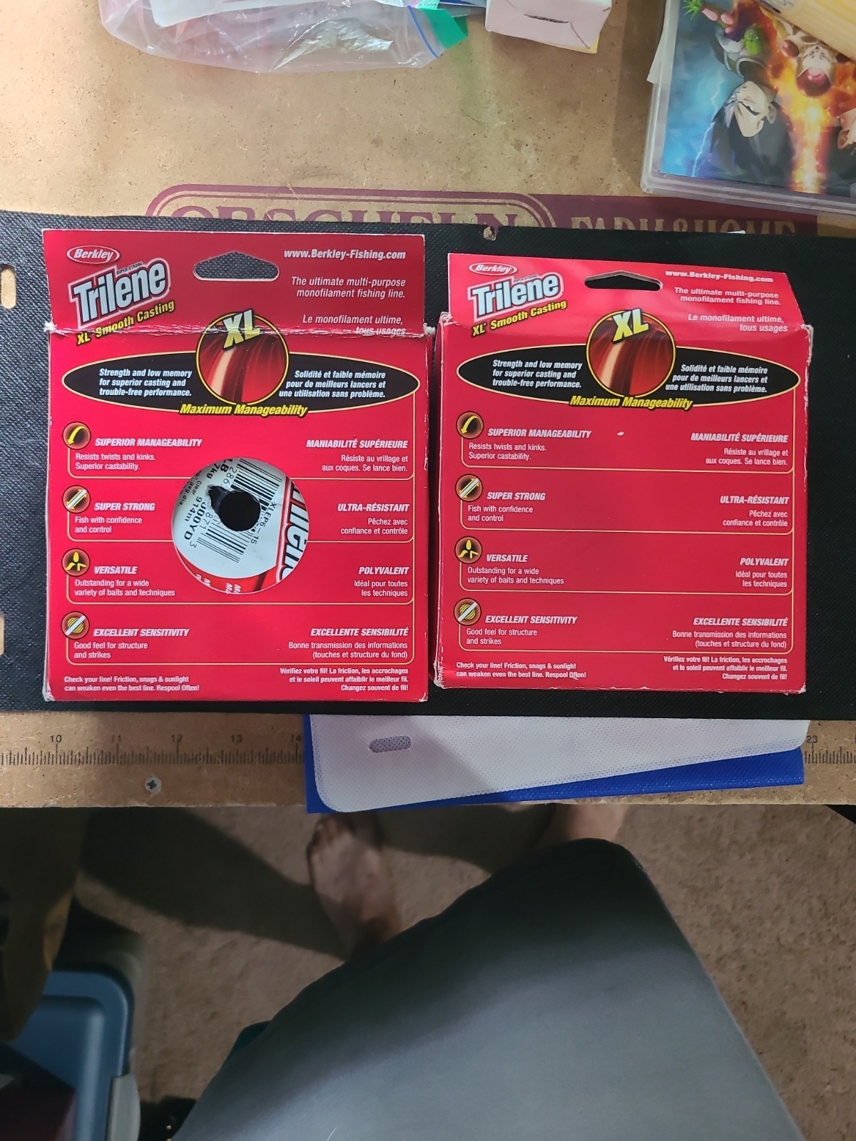 (2) Berkley Trilene XL Mono Fishing Line (1000 Yd each) 6lb Clear Low Vis .009