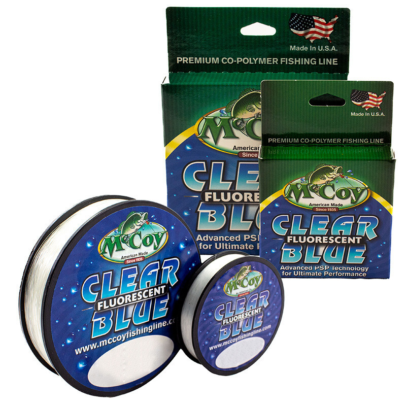 McCoy Clear Blue Fluorescent Premium CoPolymer Monofilament Fishing Line