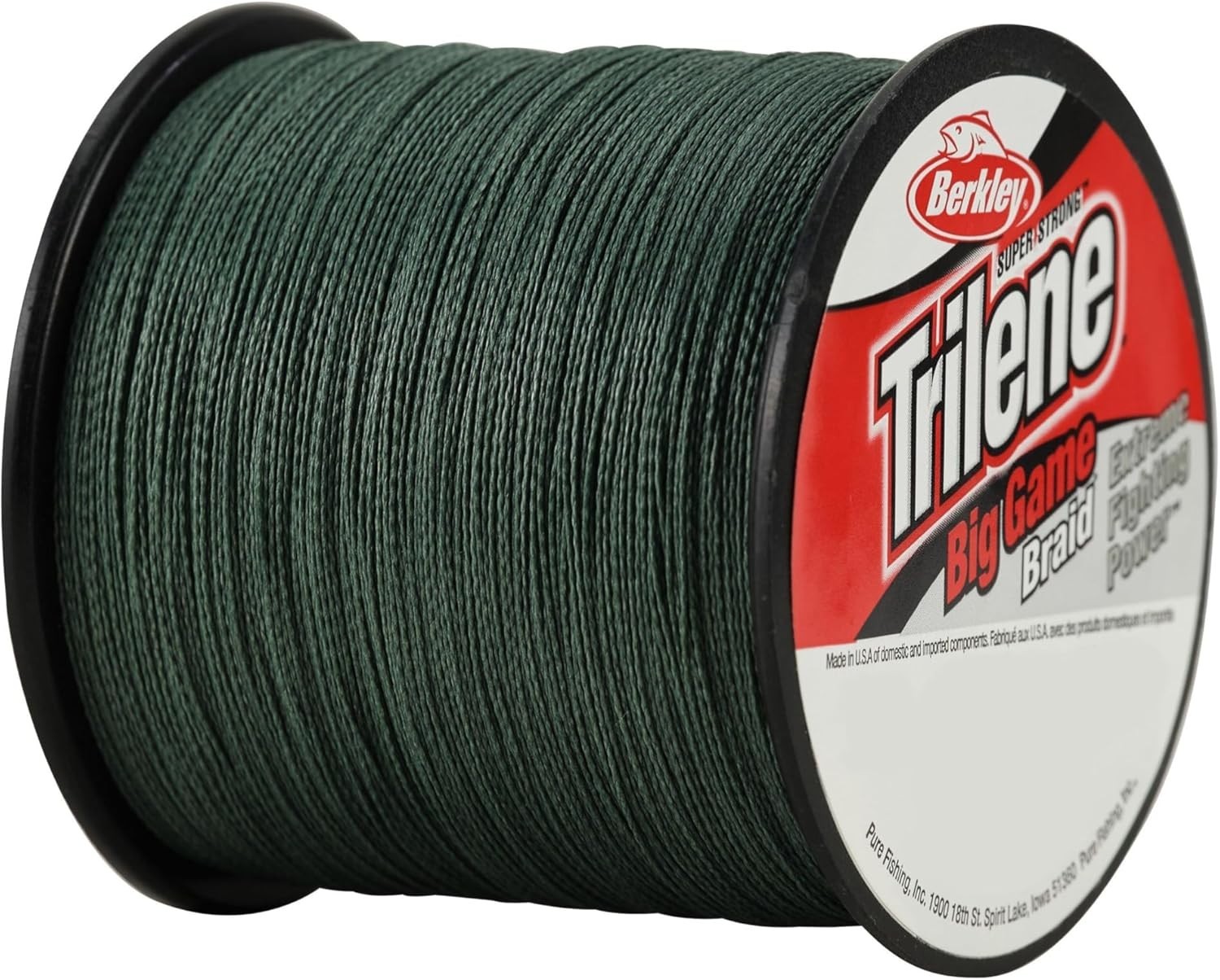 Lo-Vis Green Trilene Braid Fishing Line 30lb – Superior Knot Strength, 328yd