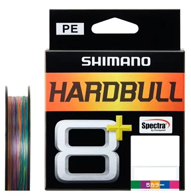 SHIMANO HARDBULL 8+ 5-Color 200ｍ PE Braided Fishing Line -Select LB-