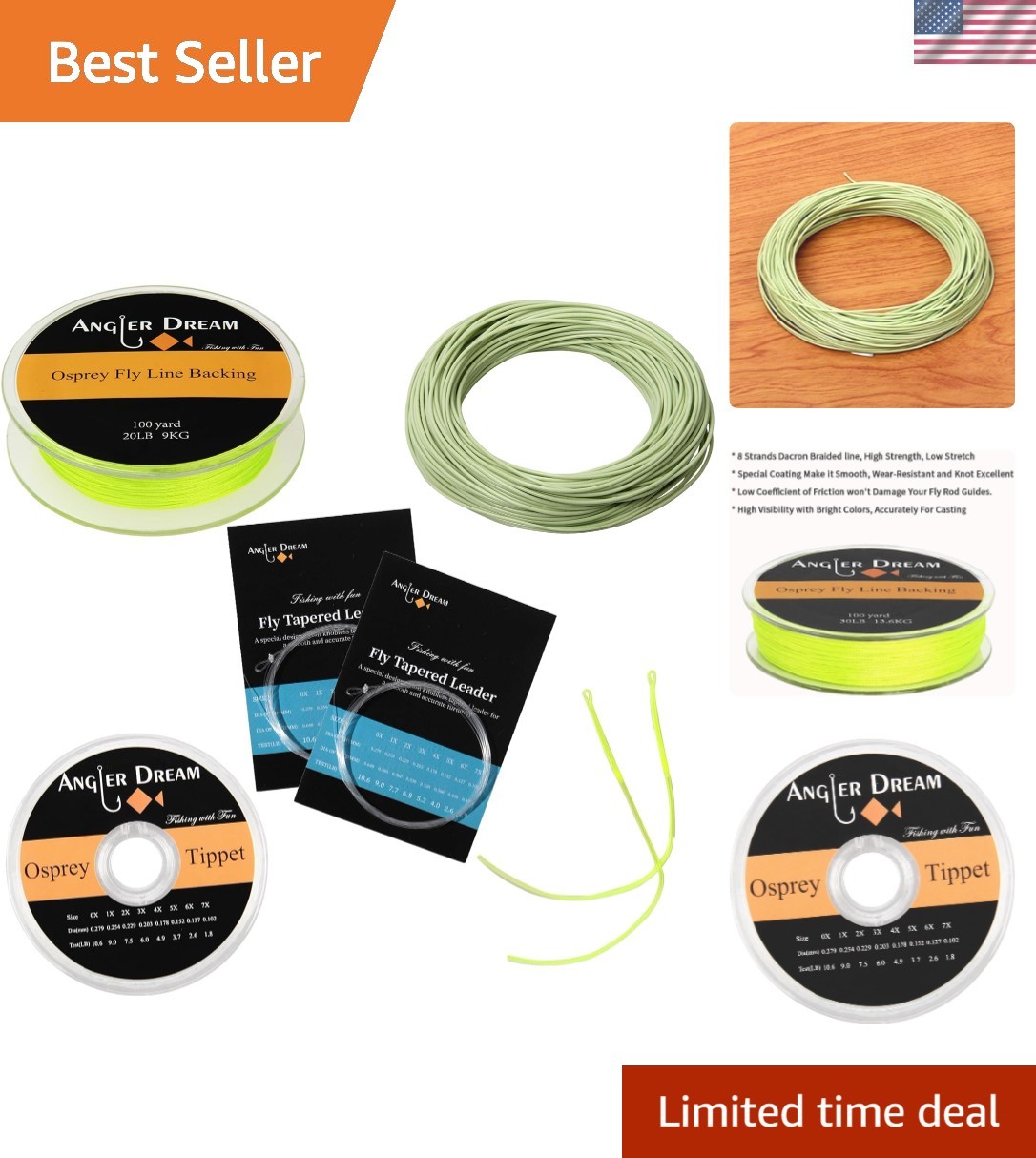 Lightweight WF Fly Fishing Line 1-9WT Set: Perfect for Accurate Casting & Backup