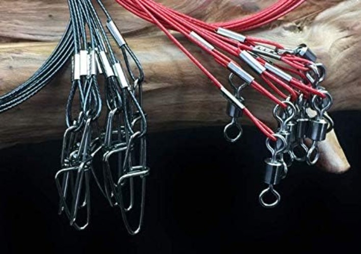 10pcs 150LB Black Stainless Steel Fishing Leaders – For Salt & Freshwater
