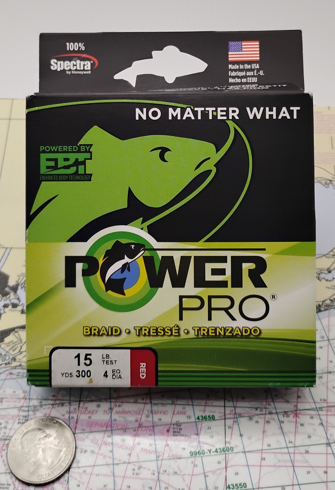 POWER PRO SPECTRA 15lb / 300yds RED BRAIDED LINE SUPERLINE FISHING LINE