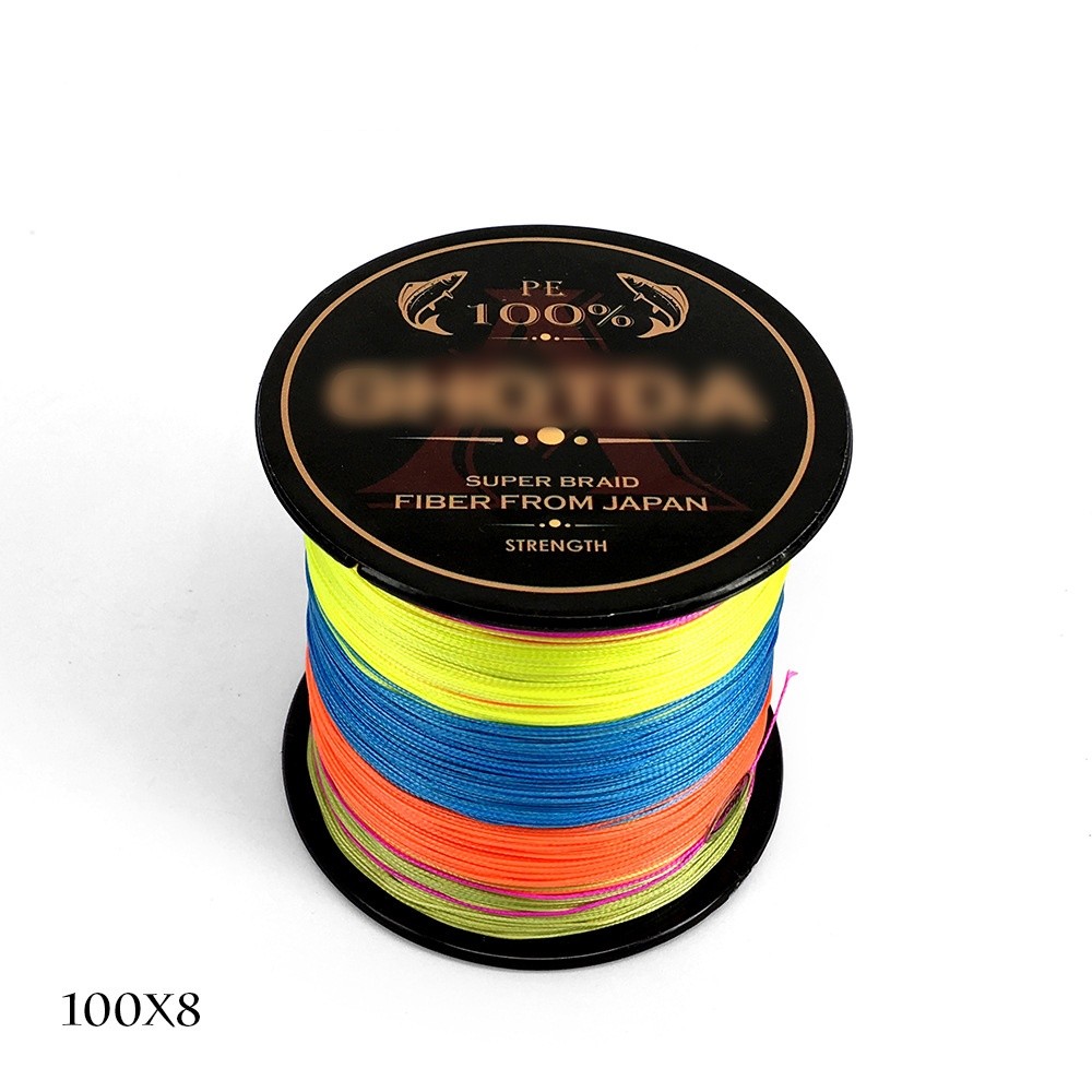 8 Strands Fishing Line 100M Multifilament PE Braided Fishing Line 22LB-78LB