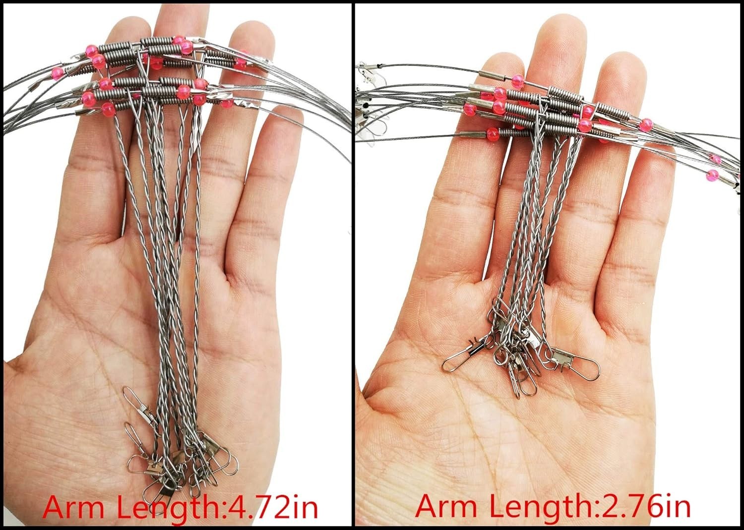 Versatile Hi-Low Rig Leaders for Trolling: 1/2/3 Arm Setup, 80lb Strength