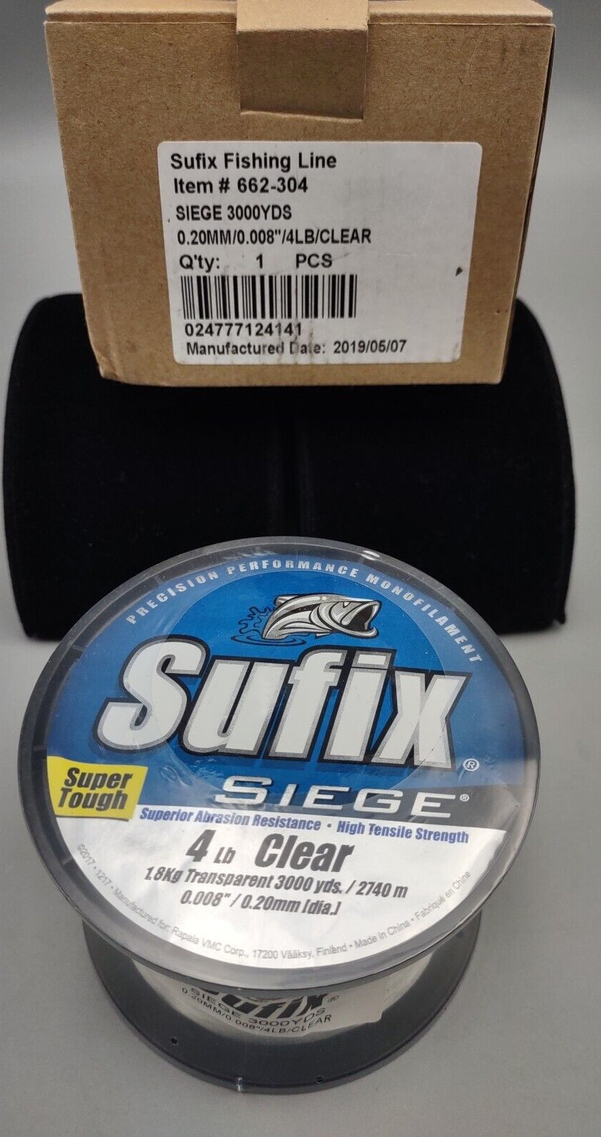 NEW Sufix Siege Monofilament Fishing Line Clear 4 lb 3000 yd