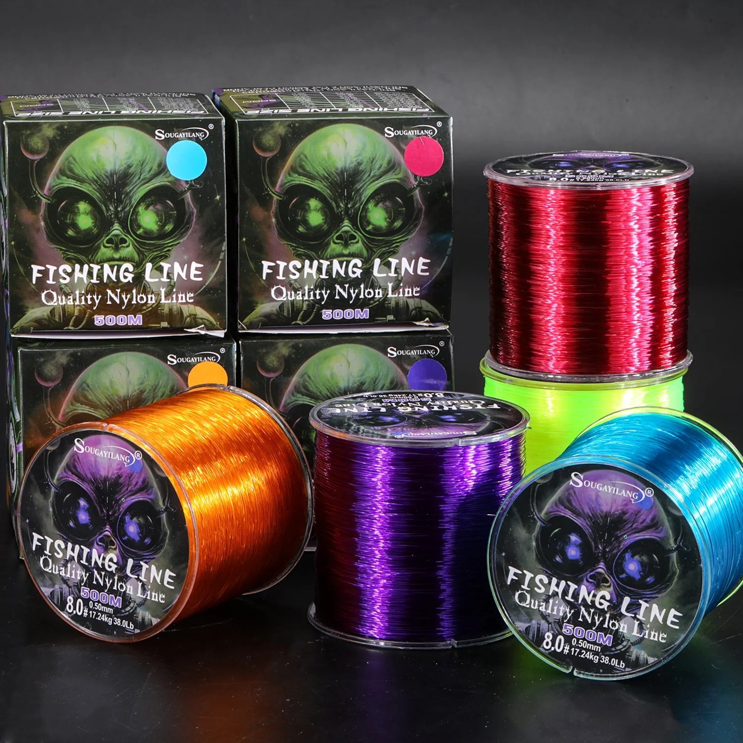 Sougayilang 500m Nylon Fishing Line Max Drag 7-38LB Super Stronger Nylon Line