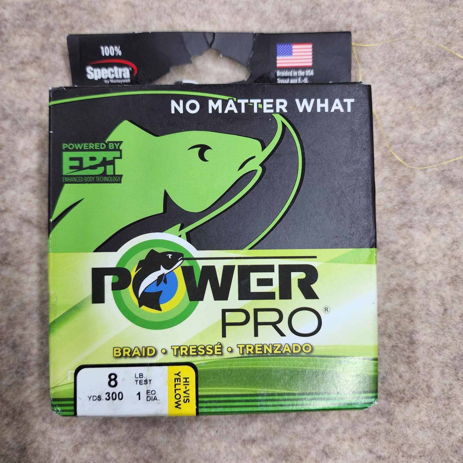 Power Pro Braided Line Original PowerPro 300 Yards Hi-Vis Yellow