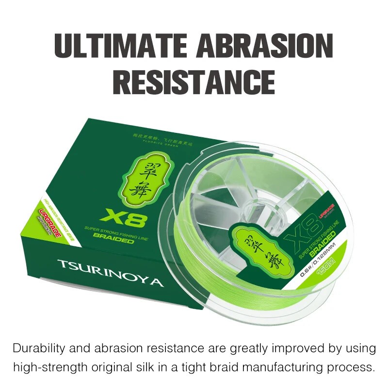 PE Braided Fishing Line Long Casting 8 Strands Multifilament Smooth Fishing Wire