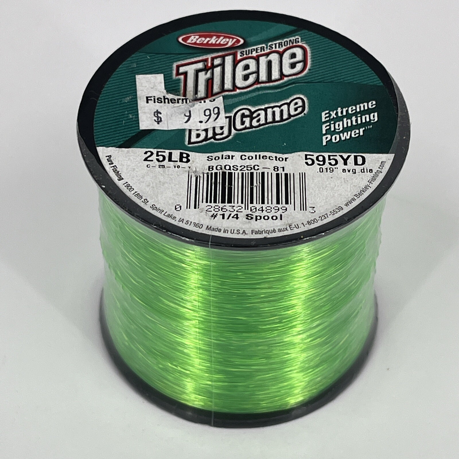 Berkley Super Strong Trilene Big Gamesolar Collector 595 YD ~ 25 Lb NEW
