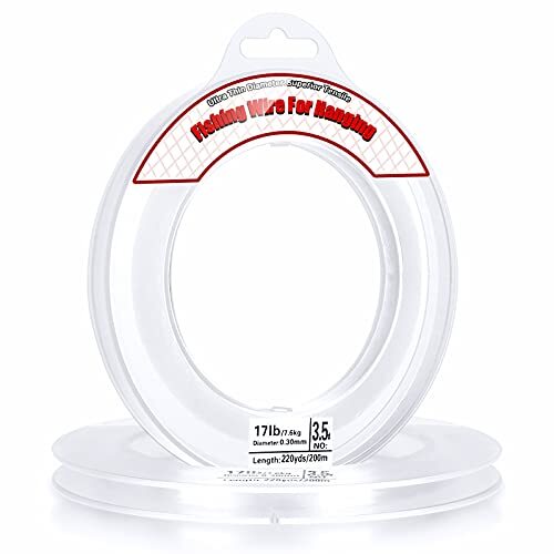 Clear Fishing Wire, Acejoz 656FT Fishing Line Clear 0.3mm, 656ft, 17lb