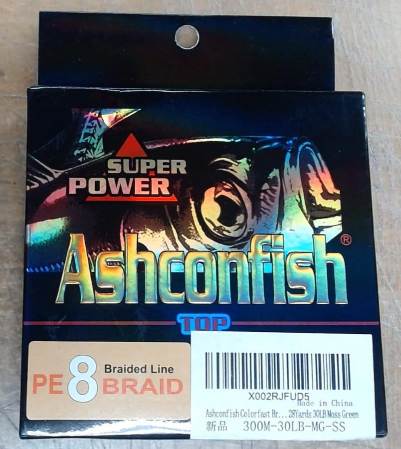 Ashconfish 8 Strand Moss Green PE 8 Braid Multifilament Fishing Line 300m 30lb
