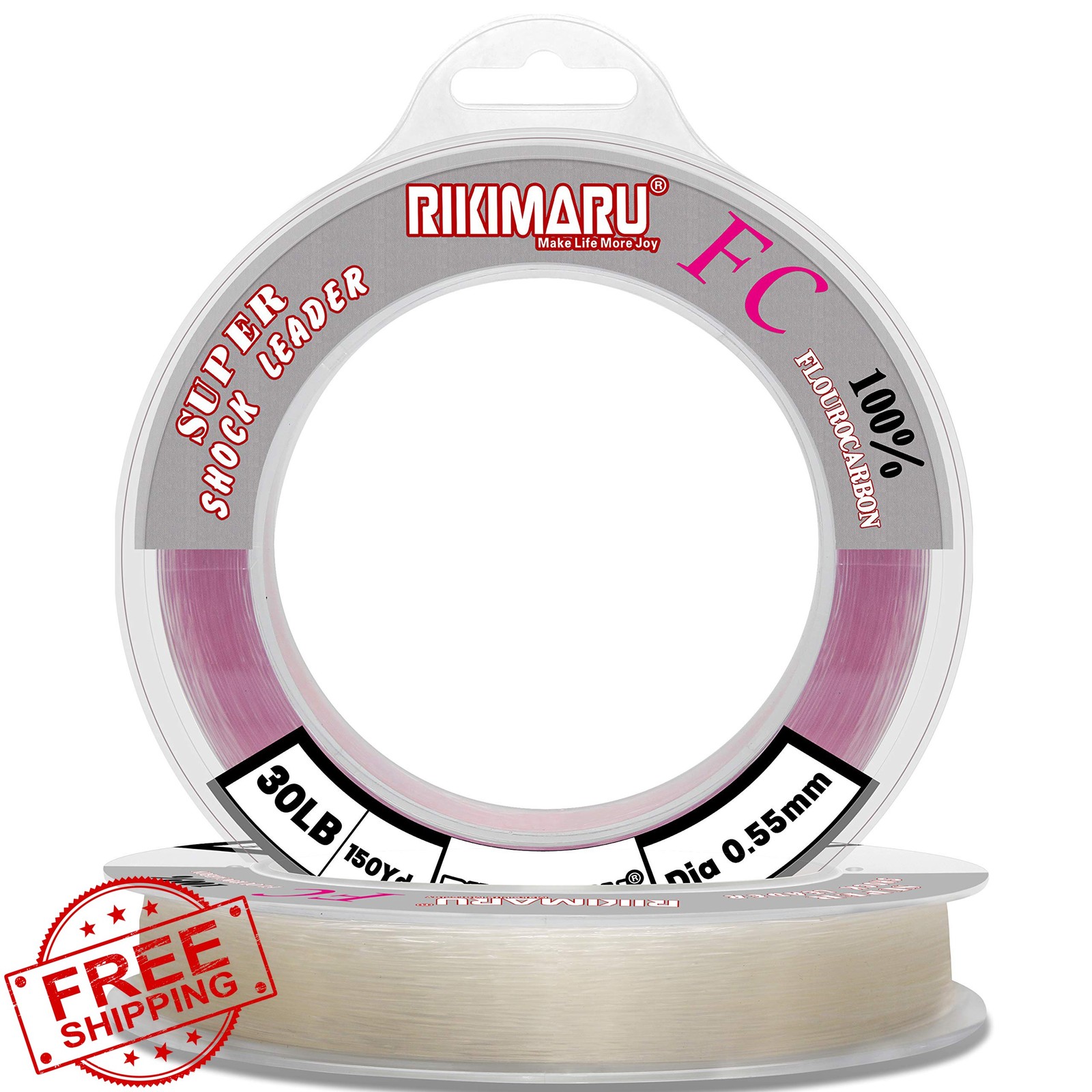 Rikimaru FC Fluorocarbon Leader Line 2-150LB