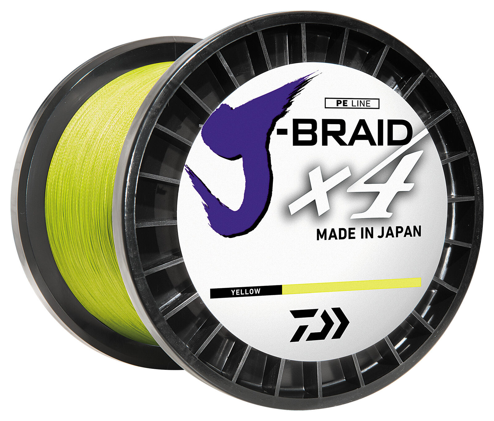 DAIWA J-BRAID X4 BRAIDED LINE FLUORESCENT YELLOW 3000YD BULK SPOOL FREE SHIPPING