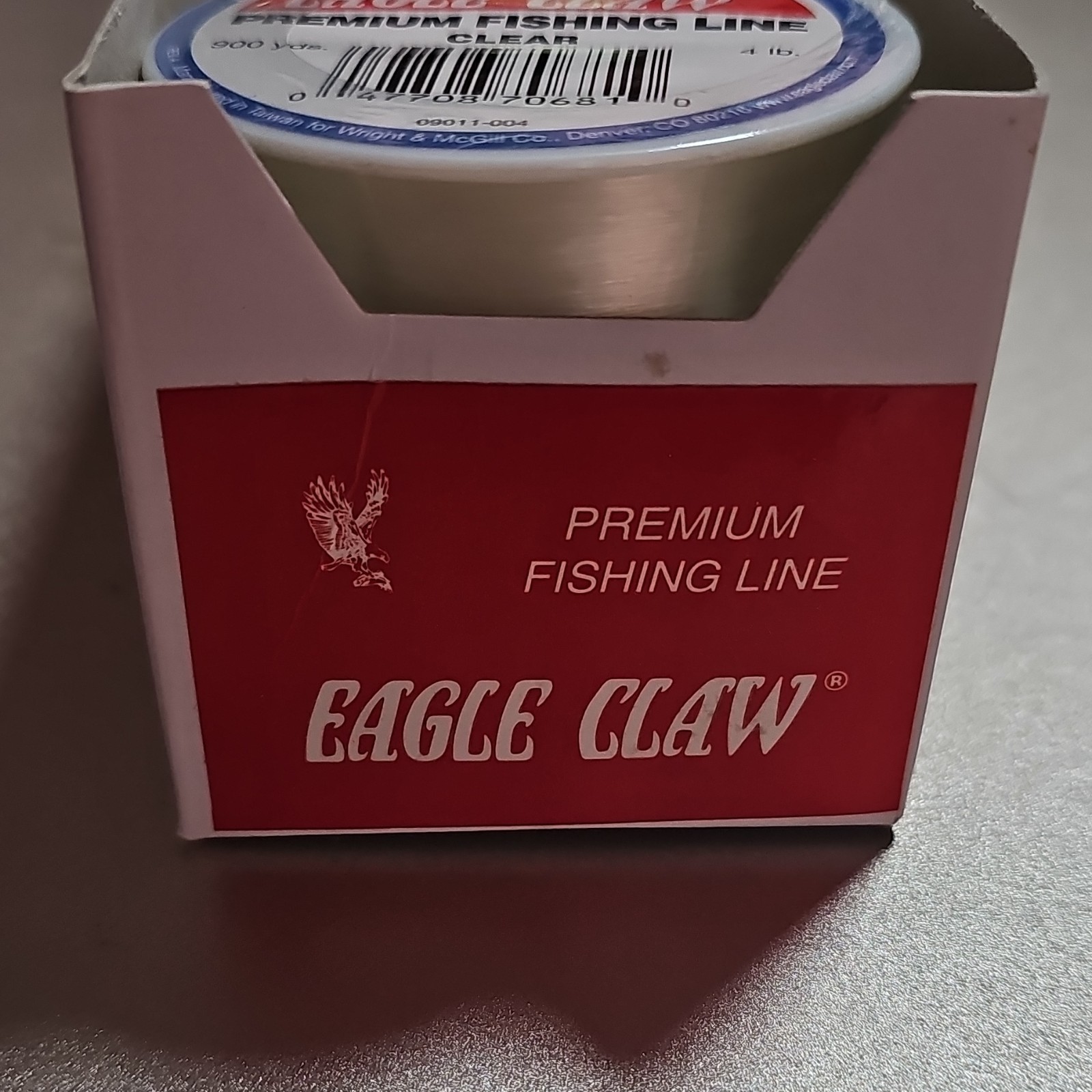Lot of 4 Eagle Claw Premium Fishing Line Clear Monofilament 4lb 900 Yds Each