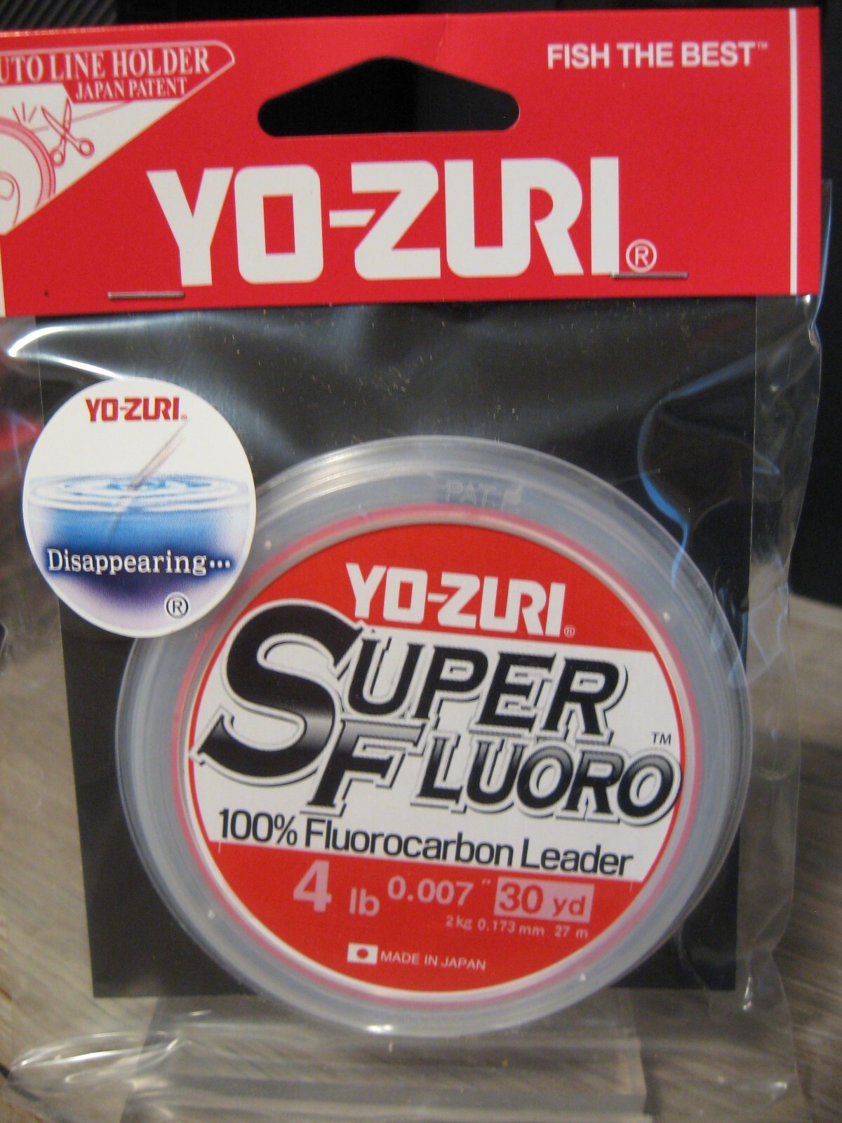 Yo-Zuri Super Fluoro 100% Fluorocarbon Leader Fishing Line 4 LB 30 Yards Clear