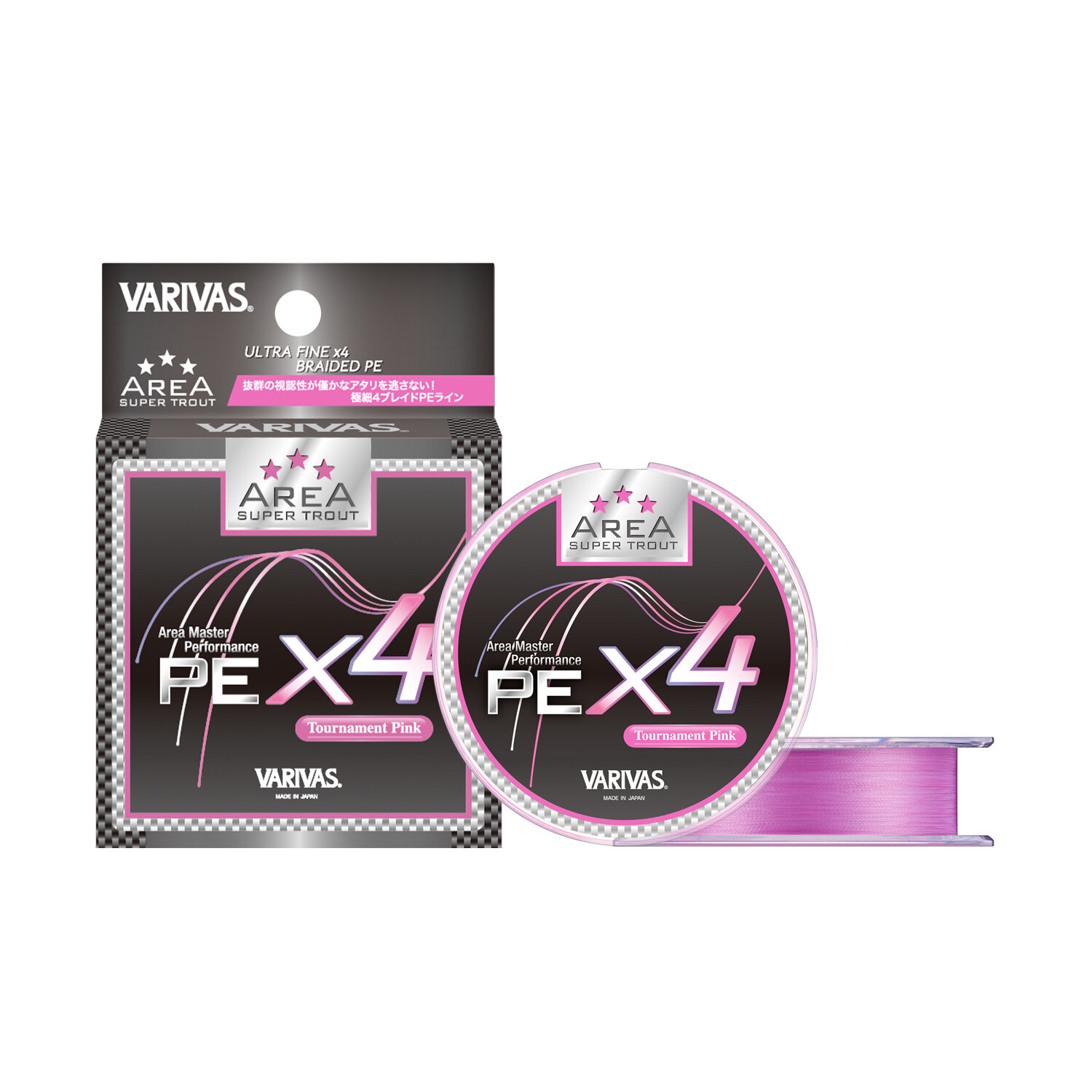 * VARIVAS SUPER TROUT AREA PE X4 75m #Tournament Pink, lb variation