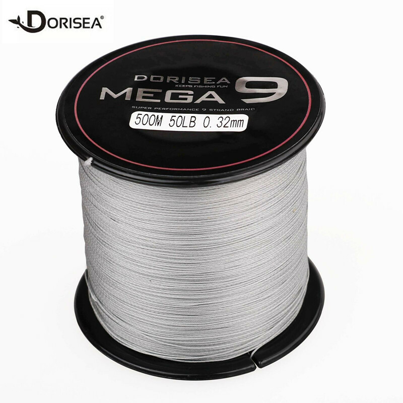 Dorisea Mega 9 Strand Braided Fishing Line Round Dynema Braid 100 300 500m 1000m