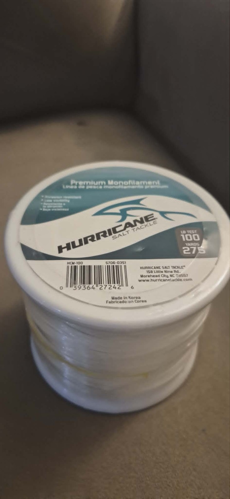 Hurricane Saltwater HCM-100 Monofilament Line 100 lb/275 Yards