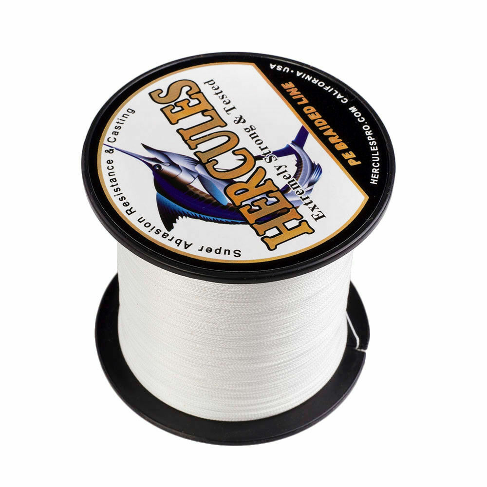 HERCULES Strong 328 – 1094 Yard PE White Braid Fishing Line Saltwater 10-300lbs