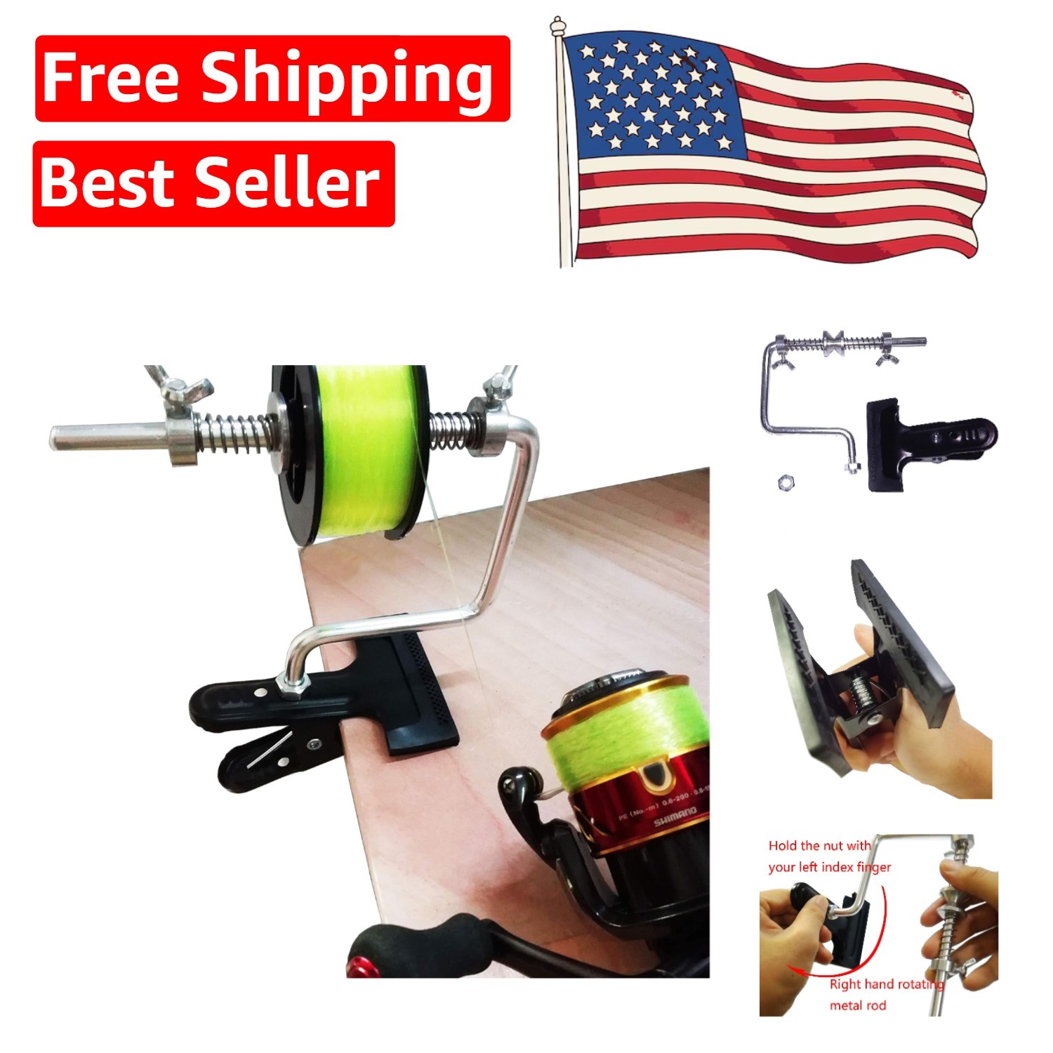 Lightweight Line Spoller with Clamp – Perfect for Various Fishing Techniques