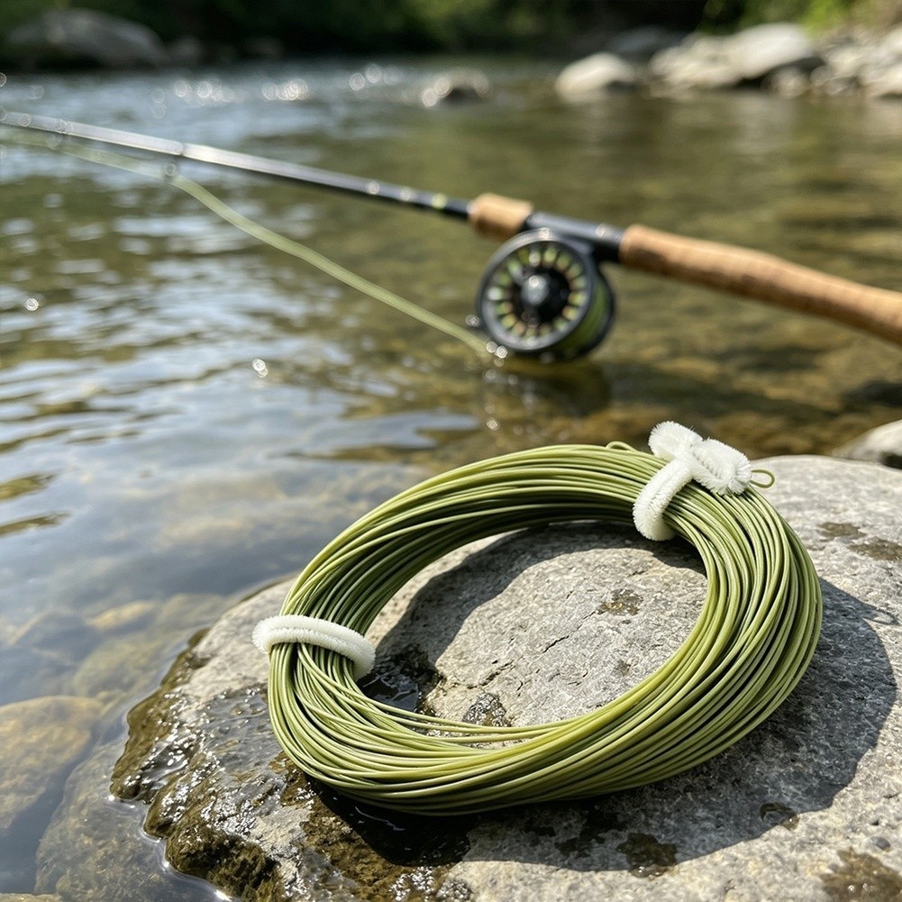 Moss Green WF Fly Line 100FT 3IPS Sinking Designed for Shallow Streams