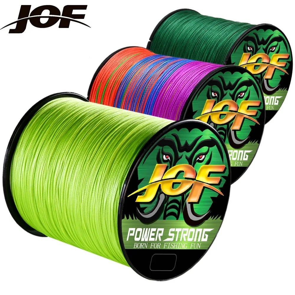 JOF 4 Strands Fishing Line 300/100M Braided PE Fishing Strong Fishing Line Multi
