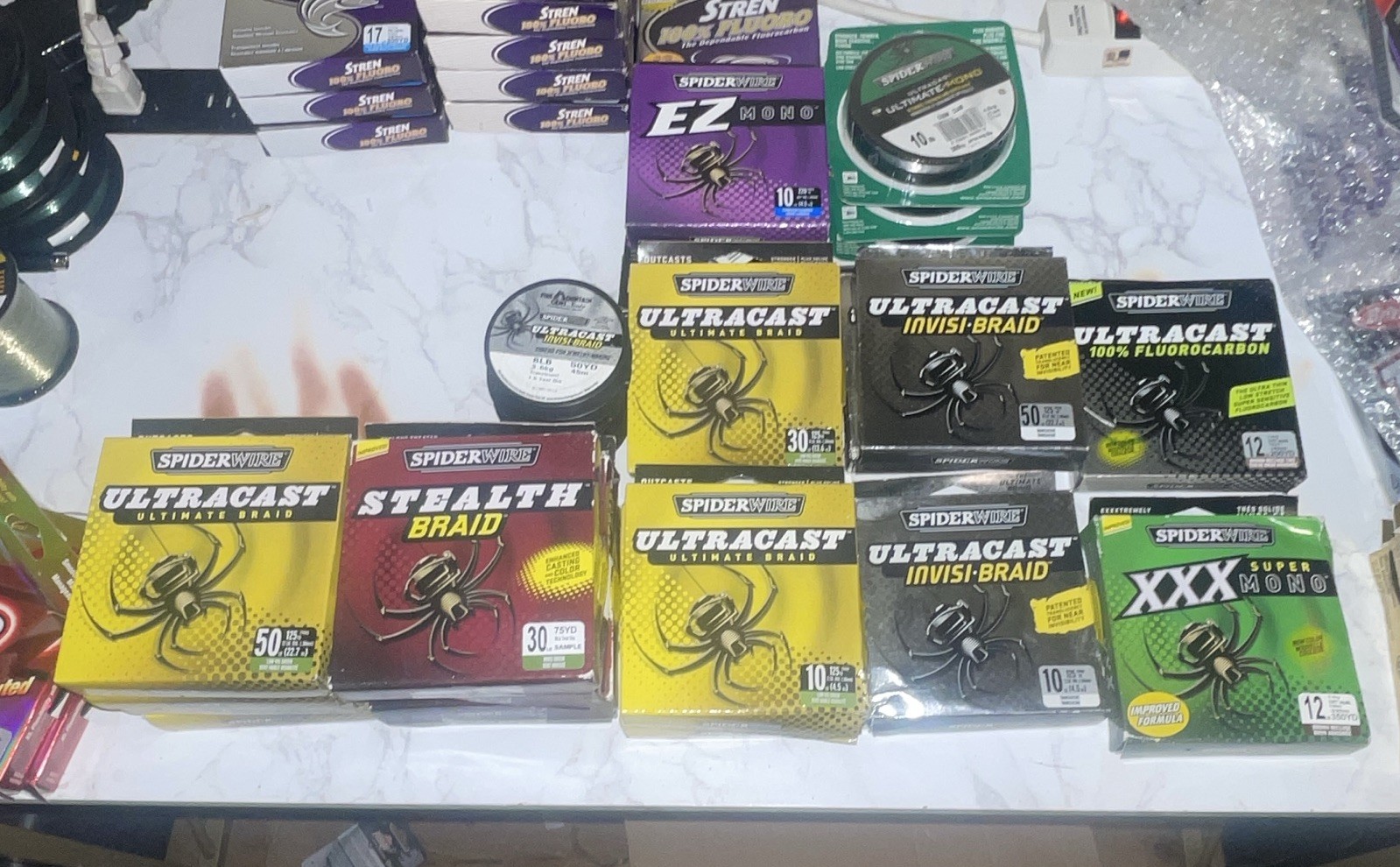 Spiderwire Stealth Braid Braided Fishing Line 10-50lb LOT OF 25