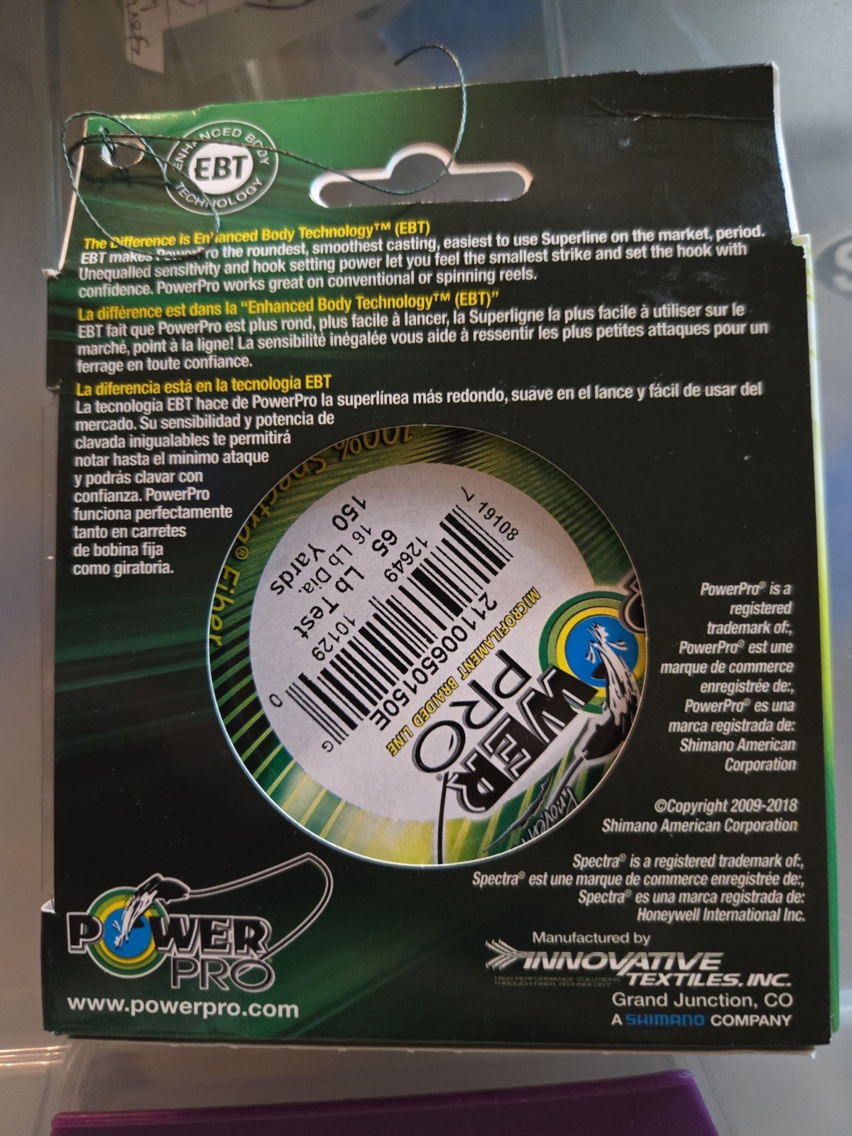 power pro braided fishing line 65lb 150 Yds