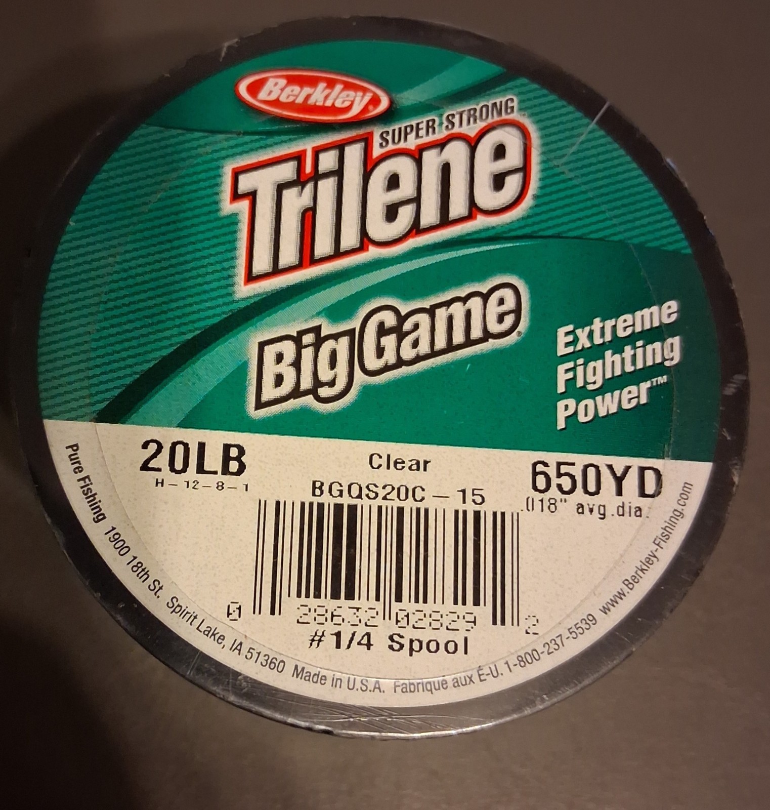 Berkley Trilene Big Game 650yd Clear Fishing Line 20lb Heavy Duty Mono Catfish
