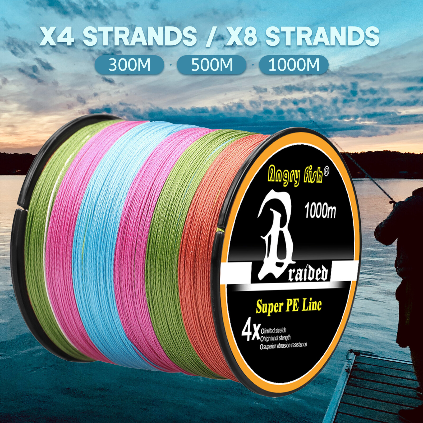 328/547/1093 Yards 4/8 Strands PE Braided Fishing Line Fishing Tackle Tools