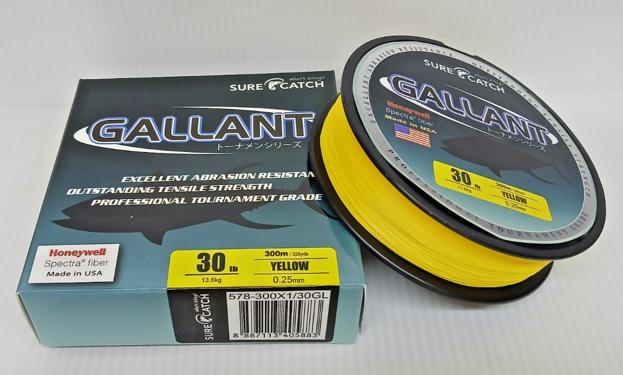 30lb USA Honeywell Spectra Fiber Surecatch Gallant 300m 328yd Fishing Line