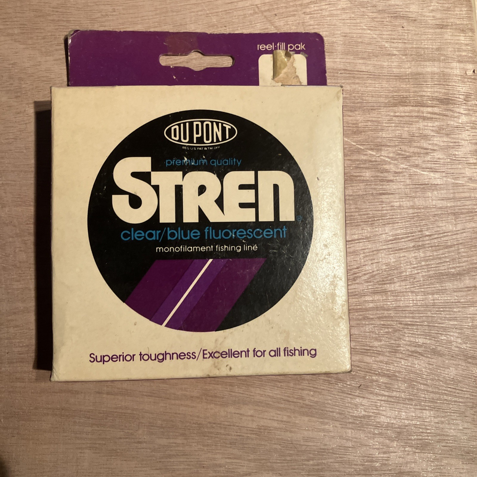 Box of DuPont Stren Clear Blue Florescent 250 Yards 12 lb Test