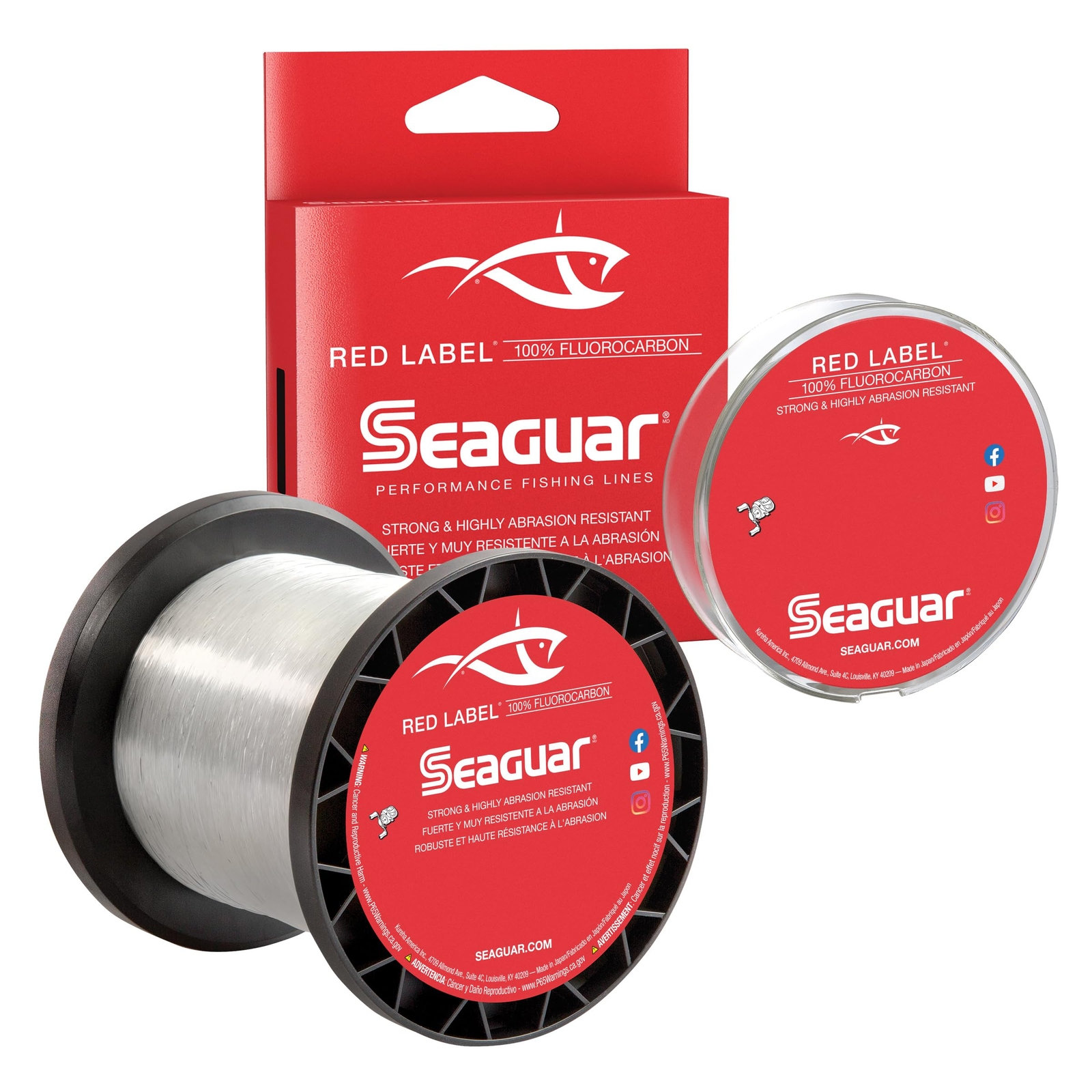 Seaguar Red Label 8lbs 200yds Clear Fluorocarbon Fishing Line for Freshwater Use